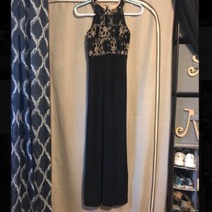 🖤 Black and Beige Formal Dress